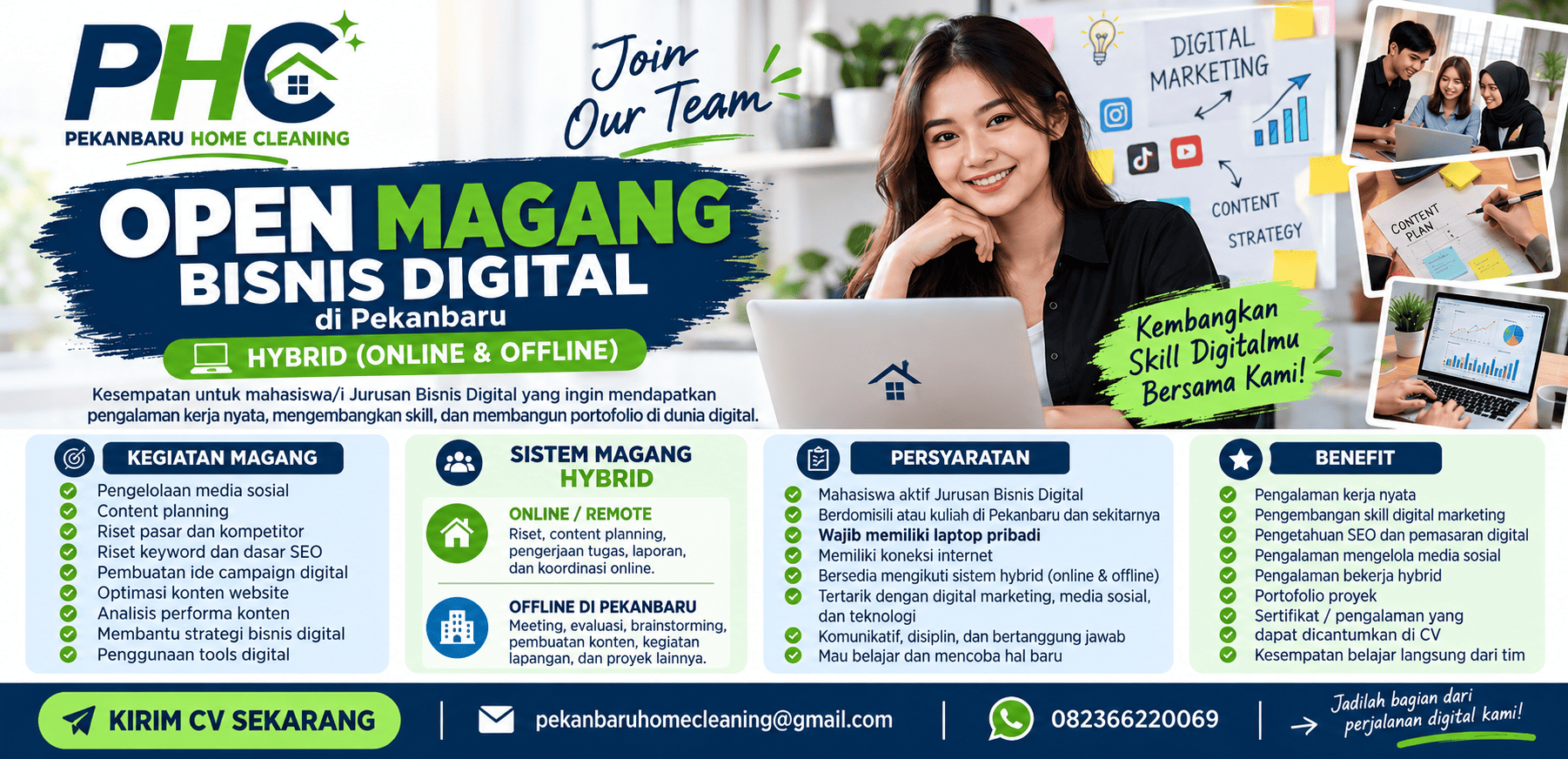 Open Magang Bisnis Digital Pekanbaru – Hybrid Online & Offline
